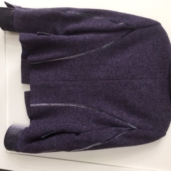 Luisa Beccaria purple wool jacket 42. - Picture 4 of 6